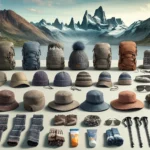 Colección de accesorios para Actividades al Aire Libre en la Patagonia